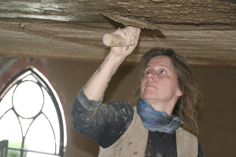 Lehm glätten